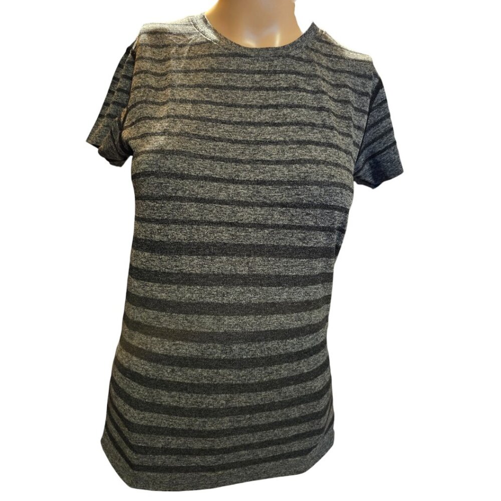 New Balance  Black and Gray Stripe Shirt